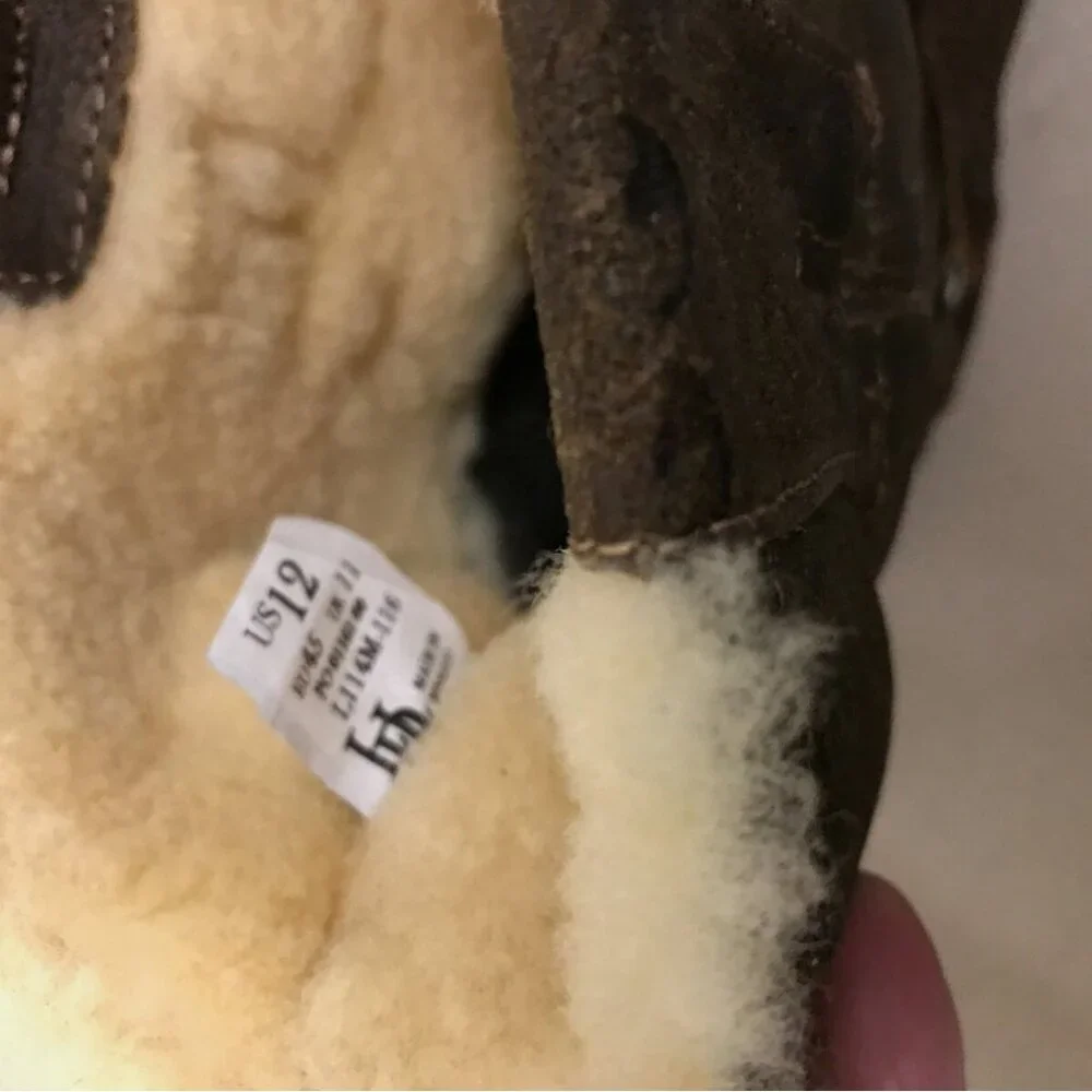 Luxe de Leon Santo Harness Leather Shearling Pull On Boots